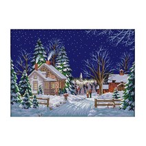 ZKF 십자수 DIY세트 시골 산책, 혼합 색상, 1세트