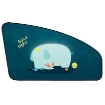 앤티스 차량용 차폐식 햇빛가리개 운전석, 잠자는코끼리, 1개