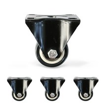 엠파이어 1.5인치 평판고정 캐스터 폴리우레탄 바퀴 Z1, 4개입