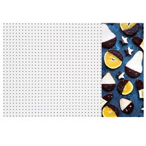 앤비커머스 인테리어 타공판 과일이초코에풍덩 우 WHITE, 1개