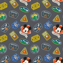 코튼빌 더블라썸 원단 20수, 디즈니 미키 캠핑와펜