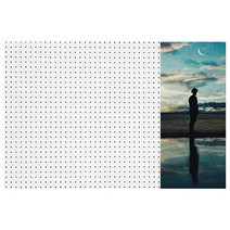 앤비커머스 인테리어 타공판 해변의남자 우 WHITE, 1개