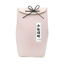 도나앤데코 끌레르 선물백 중사이즈 10p + 끈 10p 연핑크 + 수능대박 2 x 7 cm 라운드사각 세로형 스티커 10p, 혼합 색상, 1세트