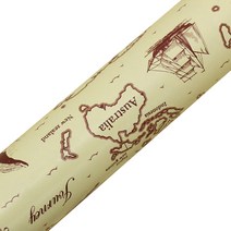 영프라자 지도 종이롤 포장지 53cm x 20m, 베이지, 1개