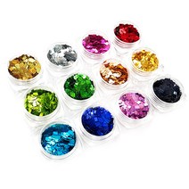 퍼니네일 사이키 직사각글리터 12종세트, 혼합 색상, 1세트