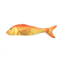 피카노리 고양이용 캣닢 물고기 인형, PECA3311OR, 1개