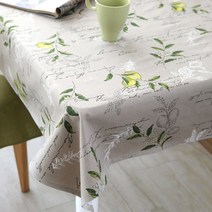 데코토닉 레몬브랜치 식탁보, 베이지, 2인용(110 x 110cm)