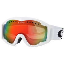 오클랜즈 S6 스노우 스키 보드용 고글 화이트프레임, 화이트프레임 + 레드밀러렌즈