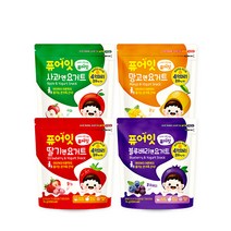 퓨어잇 내이브로 요거트큐브 4종 세트, 사과 딸기 망고 블루베리, 1세트