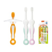 콤비 테테오 유아용 칫솔 1~3단계 세트, 혼합 색상, 1세트