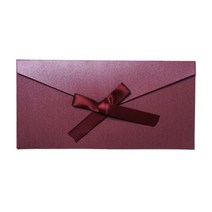 도나앤데코 제인 리본장식 롱 컬러 편지 용돈봉투 + 리본, 봉투(딥핑크), 리본(딥핑크), 10세트