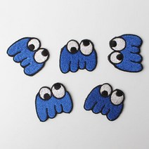 패션포인트 미니 자수 와펜 몬스터 37 x 32 mm, 혼합 색상, 5개입