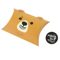 황씨네도시락 반달상자 곰 20p + 뉴 새해복 캘리 스티커 블랙 20p, 혼합 색상, 1세트