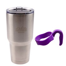 에이비엠코리아 스텐 텀블러 + 손잡이 퍼플, 혼합색상, 900ml
