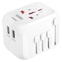 코시 누크 여행용 아답터 QC3.0 + USB TA3348UQ, 1개