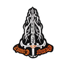 패션포인트 DO 대형 자수 와펜 전사의검 280 x 355 mm, 혼합 색상, 1개