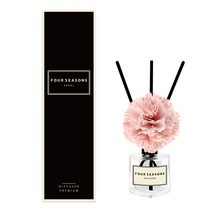 포시즌 플라워 디퓨져 50ml + 블랙스틱 3p + 카네이션 조화 핑크, 페퍼민트