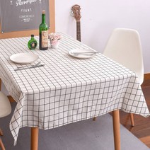 SN 루시아 체크 식탁보, SN02, 100 x 140 cm