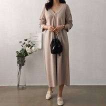 보리맘 컷팅V 빅사이즈 원피스