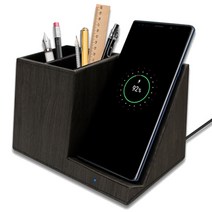 엑스트라 무선 고속 충전기 & 연필꽂이 WCP-60, 월넛, 1개