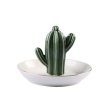 하하NET 카투스 세라믹 인테리어 트레이, 라인그린