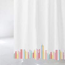 디자인수풀 북유럽 스타일 샤워 커튼 S sc713 + 플라스틱 고리, 1세트