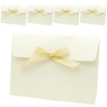 도나앤데코 이브 리본장식 선물백 아이보리 5p + 연브라운 리본 5p, 1세트