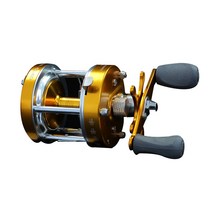 라이크미 암산코리아 CL50 풀메탈 원형 장구통 베이트릴 좌핸들, DRUM WHEEL 40, 골드