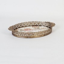 크레디스 빈티지 타원 장미 메이크업 트레이 미디움 신주, 1개