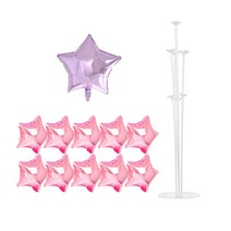 파티쇼 풍선꽂이장식세트 70cm, 별핑크라벤다, 1세트