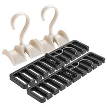 모나코올리브 10구 벨트 넥타이 걸이 블랙 2p +가방걸이 2p, 1세트