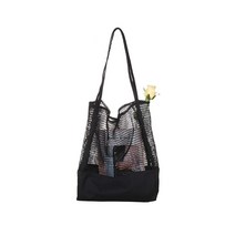 윰미엘 심플 더블라인 숄더 네트가방