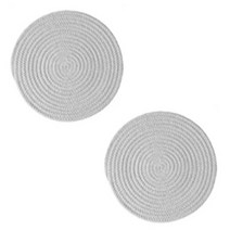 저스틴 도톰짜임 원형 테이블매트 2p, 그레이, 30cm