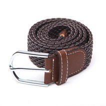 니꼴레닉 스포츠 패션 남여 골프 엘라스틱 벤딩 벨트, 008 패턴브라운