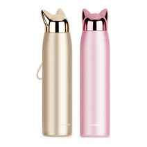 푸코 플래쉬 폭스 보온보냉병 2p, 골드, 로즈핑크, 350ml