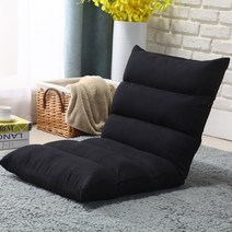 신원 프리미엄 쿠션 좌식의자, 블랙