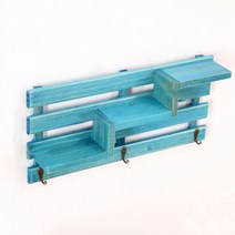 페어링 계단형 벽걸이 선반, 블루