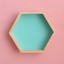 페어링 러브알루 육각형 벽걸이 선반, 그린