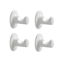 네이처안 욕실 후크걸이, 화이트, 4개입