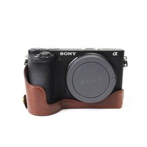 BOB SONY 소니 A6500 카메라 호환 가죽 속사 하프 케이스, ILCE-6500(초코브라운), 1개