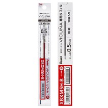 펜텔 비쿠냐 볼펜심 리필 0.5mm BXM5H-B, 적, 10개입