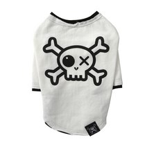 퍼피엔젤 DO NO TOUCH 파이럿 긴소매 레이어드 강아지 티셔츠, 0 WH