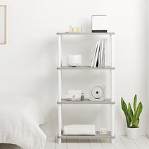 룸앤홈 조립식선반 4단, 그레이