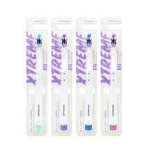 덴터치 고탄력 초미세모 익스트림 칫솔 MINT + PURPLE + BLUE + PINK, 1세트, 4개입