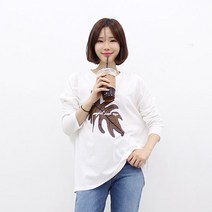 팡팡샵 T 긴 월튼나뭇잎 T