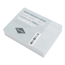 왈가닥스 컬러 룰드 인덱스카드 152 x 203 mm 100매, 블루, 1개