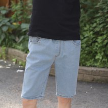 타운클로 남성용 워싱 스판 밴딩 청반바지