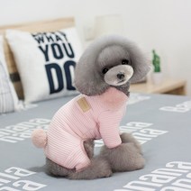 [바이올독] 강아지 래빗 스타일 올인원 털옷, 핑크