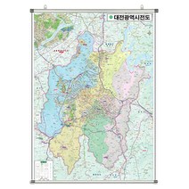 지도닷컴 대전광역시전도 족자형 78 x 110 cm   전국행정도로지도, 1세트