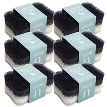 지스페로 우레탄 스펀지 수세미 블랙 6p + 화이트 6p, 2개, 6세트